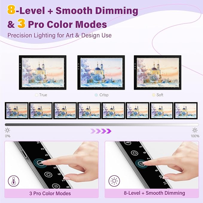 ZEXALIGHT A2 Light Box for Tracing, Light Pad for Diamond Painting - Image 3