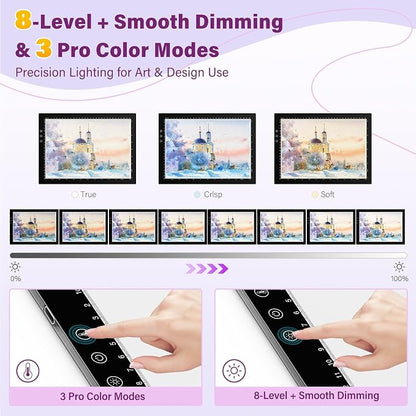 ZEXALIGHT A4 Light Box for Tracing, Light Pad for Diamond Painting - Image 3