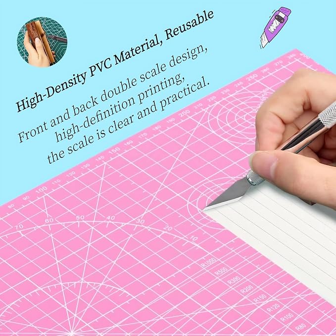 A5 Self-Healing Cutting Pads, Small Cutting Mat, Professional Double Sided - Image 4