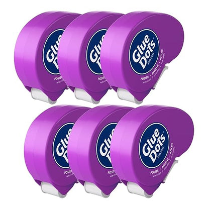 Glue Dots, Poster Dots Dot N' Go Dispenser, Double-Sided, .38 Inch, 1200 Dots by GlueDots