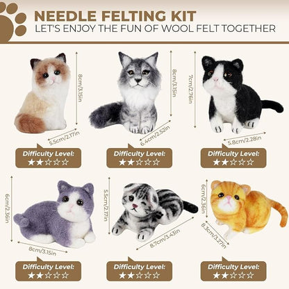 MOREJMTT Needle Felting Kit, Wool Felt Needle Felting Tools Foam Pad, Craft - Image 7