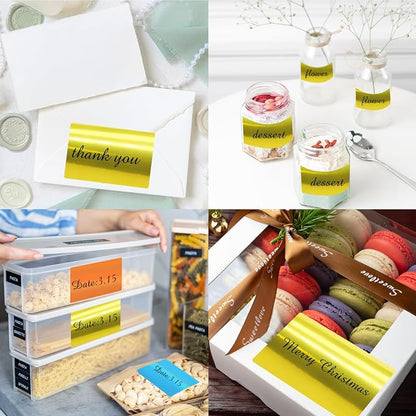 2" x 3" Gold Thermal Label Stickers, Waterproof Thermal Printer Sticker Labels - Image 5