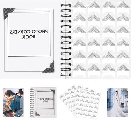 GOONAVI 10 Sheets 240 PCS Shiny Silver Acid-Free Photo Corners Notebook by GOONAVI