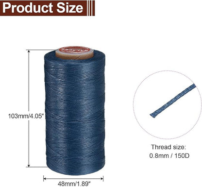 uxcell Flat Leather Sewing Waxed Thread, 270m / 295 Yards Polyester Wax String - Image 2