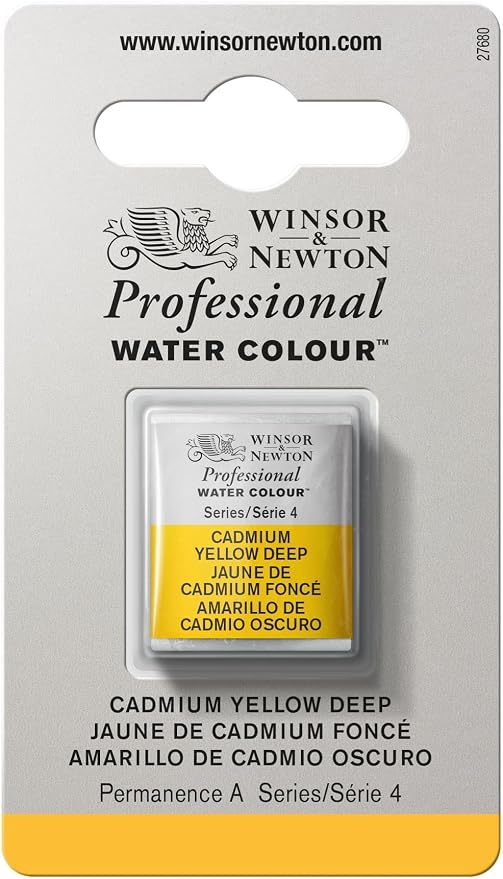 Winsor & Newton Professional Water Colour Paint, Half Pan, Cadmium Yellow Deep by WinsorNewton