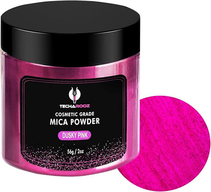 Dusky Pink Mica Powder for Epoxy Resin 56g / 2oz. Jar by TECHAROOZ