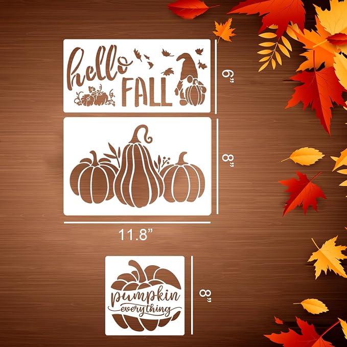 Fall Stencils for Painting on Wood Pumpkin Stencil Thanksgiving Stencils for - Image 2