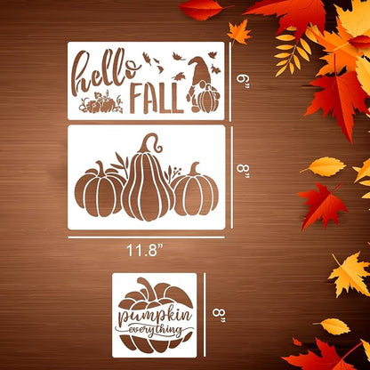 Fall Stencils for Painting on Wood Pumpkin Stencil Thanksgiving Stencils for - Image 2