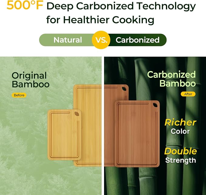 Bamboo Cutting Board, Durable Wood Cutting Boards - Image 2