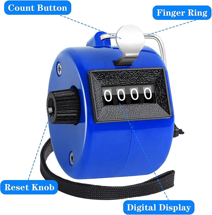 FEBSNOW Handheld Tally Counter Clicker 4 Digital Number Click Counter - Image 3