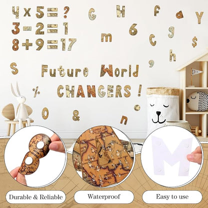 221 Pcs Bulletin Board Letters Round Alphabet Number Punctuation Symbol Combo - Image 4