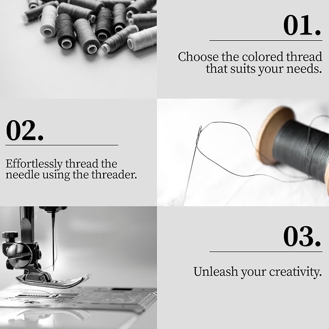 2 Colors Serger Sewing Thread and Tape Measure - Image 5
