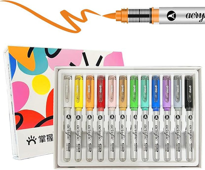 12 Colors Acrylic Paint Markers Set, Water Based Acrylic Paint Pens by Unknown