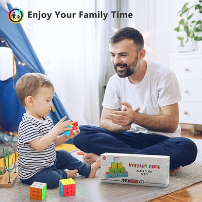 Full Size 3x3x3 Speed Cube Set, 2.2in Puzzle Party Favors Toy Stickerless Magic - Image 7