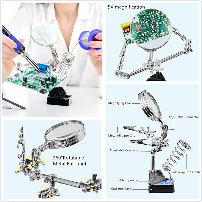 Soldering Iron Kit, 100W High-Power LCD Digital Soldering Iron, Circuit Board - Image 4