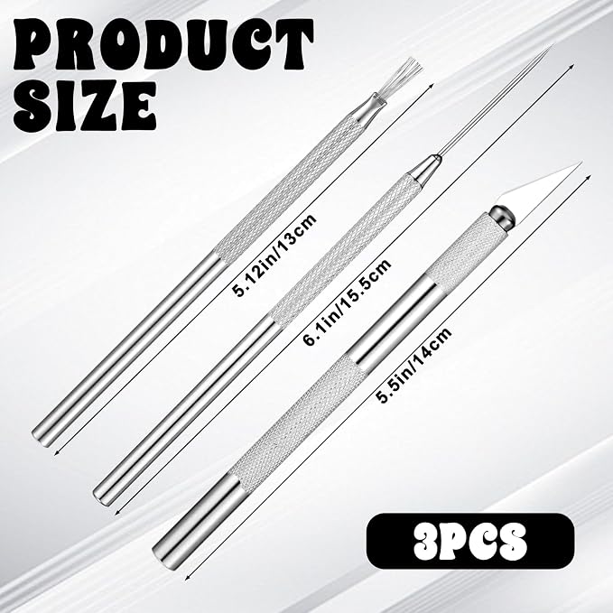 3 in 1 Clay Needle Tools Sculpting Ceramics, Wire Texture Pottery Clay Tool Kit - Image 2