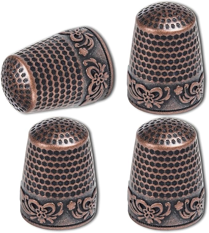 ZESION 4Pcs Sewing Thimbles, Metal Thimbles by ZESION