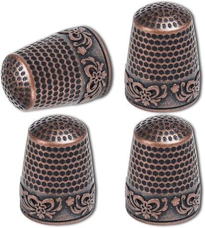 ZESION 4Pcs Sewing Thimbles, Metal Thimbles by ZESION