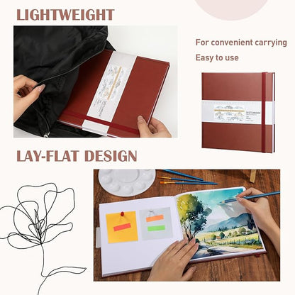 Moinchore Back to School Gifts Square Sketchbook 8 x 8 Inch Hardcover Art - Image 5