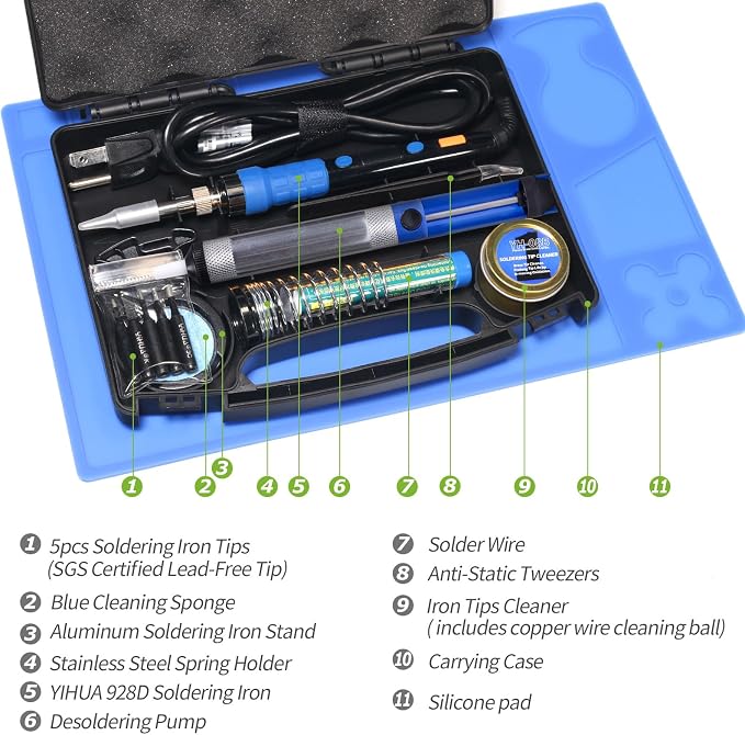 YIHUA 928D Soldering Iron Kit, 65W Soldering Iron, Fully Digital, Display °F/°C - Image 3