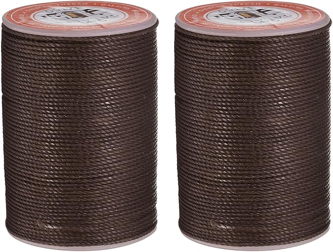uxcell Round Leather Sewing Waxed Thread, 55m / 60 Yards Polyester Wax String by uxcell