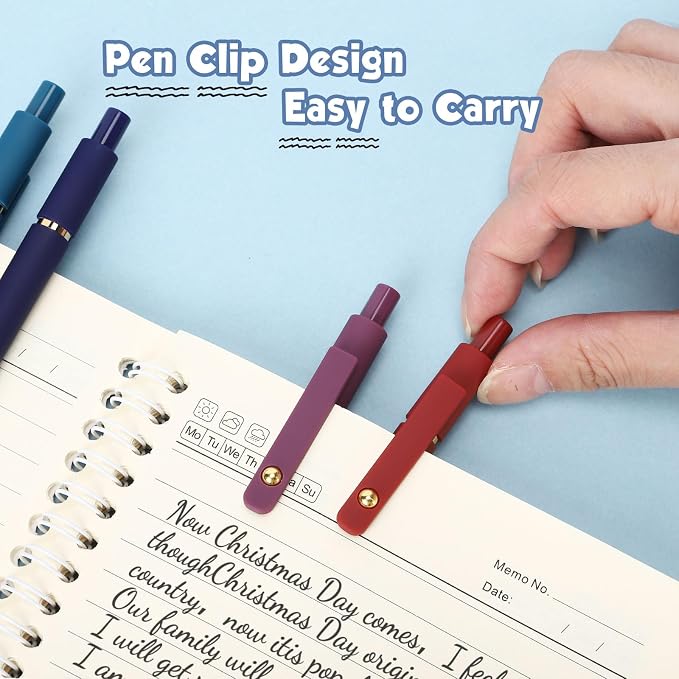 Gel Pens 6Pcs, 0.7mm Smooth Writing Black Ink Pens - Image 4