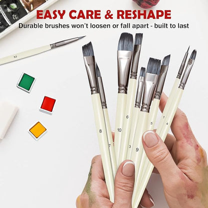 DUGATO Artist Paint Brushes Set 10pcs - Image 4