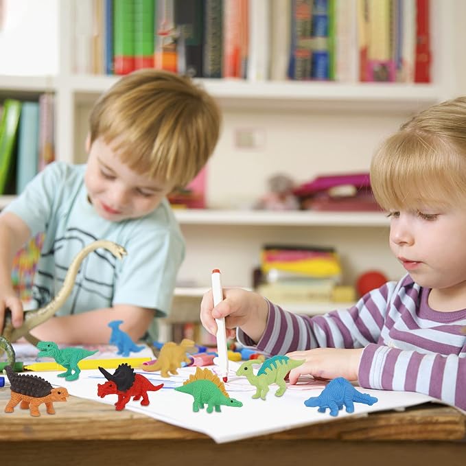 72 Pcs Animal Erasers for Kids, Dinosaur 3D Puzzle Eraser Bulk, Mini Dinosaur - Image 5