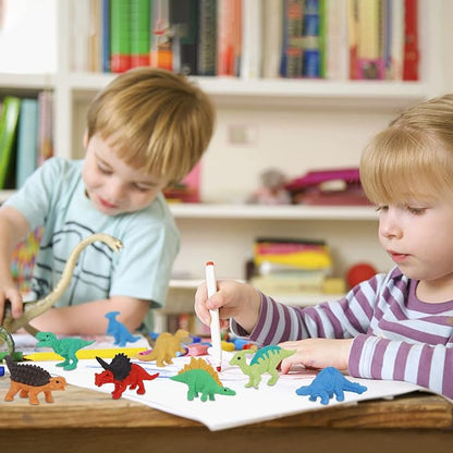 72 Pcs Animal Erasers for Kids, Dinosaur 3D Puzzle Eraser Bulk, Mini Dinosaur - Image 5