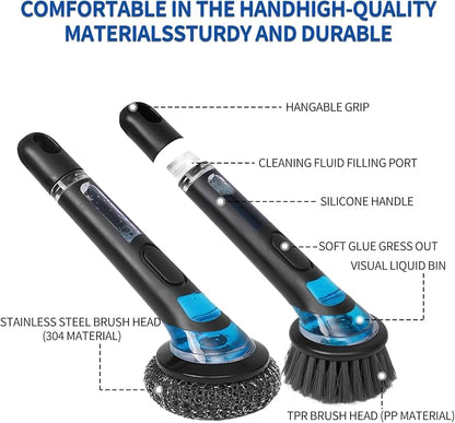 Kitchenware Cleaning Brush, Soap Cleaning Brush, Long Handle, No Dirty Hands - Image 2