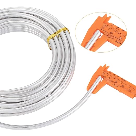 Fashewelry 22.96 Feet/Roll 6mm Thick Aluminum Wire Silver Bendable Metal Craft - Image 2