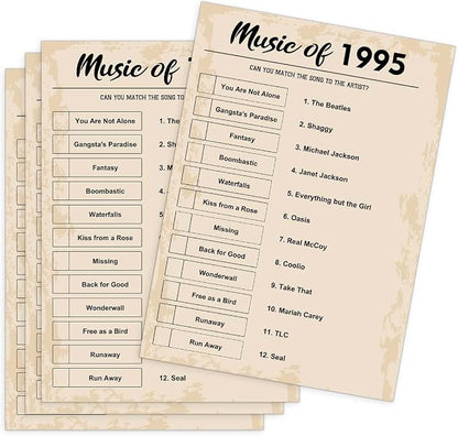 QUPT 30th Birthday Party Games, Music of 1994 Games, Birthday Party Supplies by QUPT