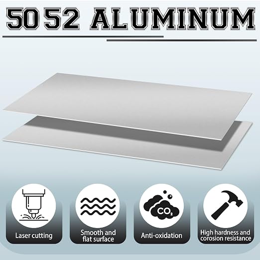 2 Pack 5052 Aluminum Sheet Metal 12" x 24" Aluminum Plate 1/8 Inch Thickness - Image 4