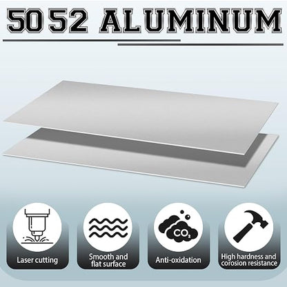 2 Pack 5052 Aluminum Sheet Metal 12" x 24" Aluminum Plate 1/8 Inch Thickness - Image 4