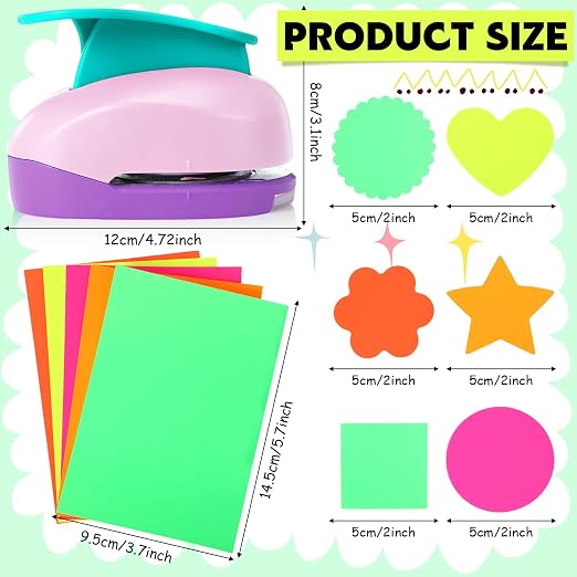 CHENGU 16 Pcs Craft Holes Punch Paper Punchers Scrapbook Punches - Image 2