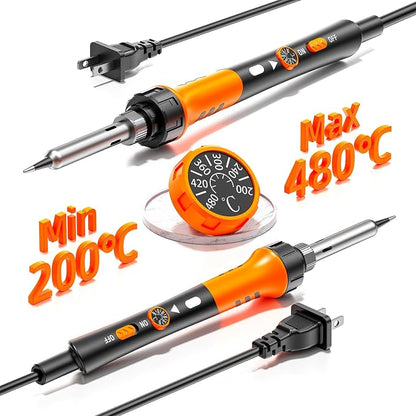 60W Adjustable Temperature Soldering Iron Kit - Image 3