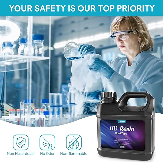 UV Resin Kit 1000g Bulk No Odor Upgrade Clear UV Epoxy Resin Hard Fast Cure - Image 5