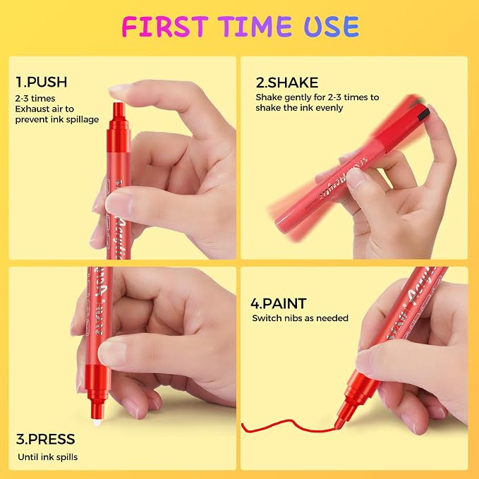 SFAIH Acrylic Red Paint Pens - Image 6