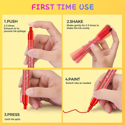 SFAIH Acrylic Red Paint Pens - Image 6