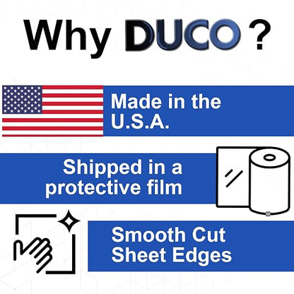 Duco USA-Made Clear Cast Acrylic Sheet 1/8 Inch Thick 12" x 24" - Image 4