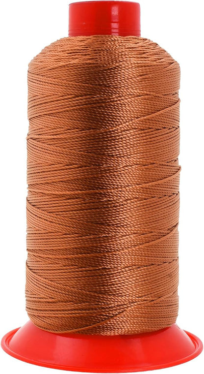 Mandala Crafts Bonded Nylon Thread Bourbon Brown Heavy Duty Sewing Threads by MandalaCrafts