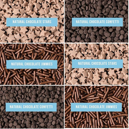 Sweets Indeed Dye-Free Chocolate Sprinkles – 2.75 oz 6-Cell Mix - Image 2