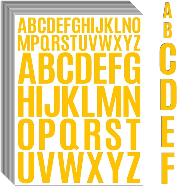 Bemeol Letter Stickers 1560 Pieces 30 Sheets Stick on Vinyl Letters Capital by Bemeol