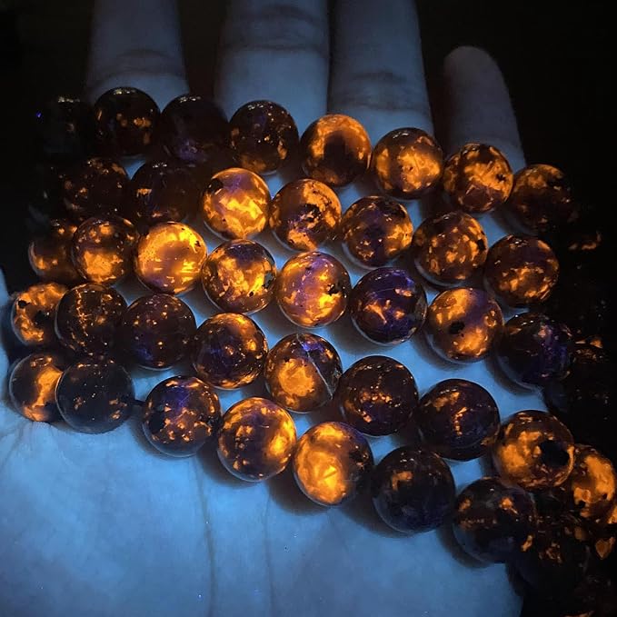 10MM 72pcs Natural Flame Yooperlite Stone Energy Beads Round Loose Beads by Unknown