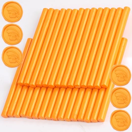 Bright Orange Wax Seal Sticks, HOSEALING Glue Gun Wax Seal Sticks by HOSEALING