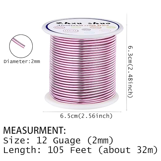 12 Gauge Aluminum Wire 35 Yards Anodized Metal Wire - Image 3