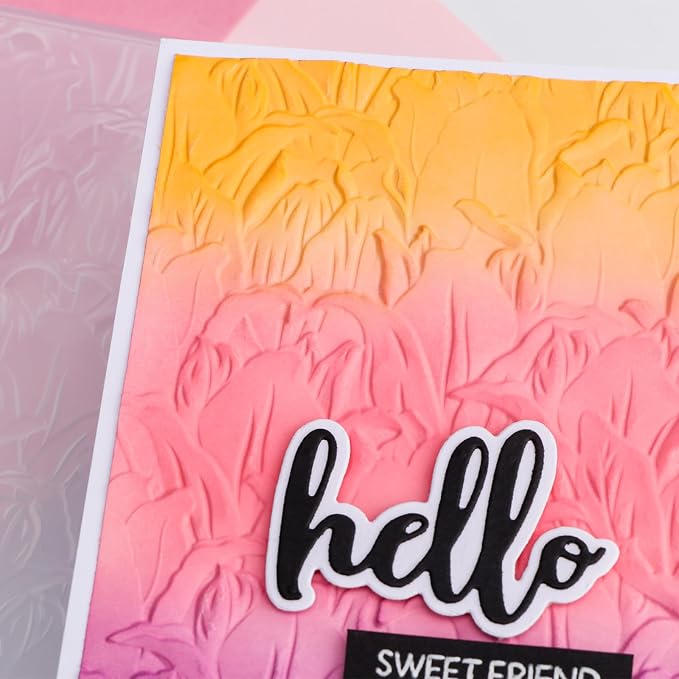 BAOFALI 3D Embossing Folder for Card Making, Leaves Plastic Texture Fades - Image 9