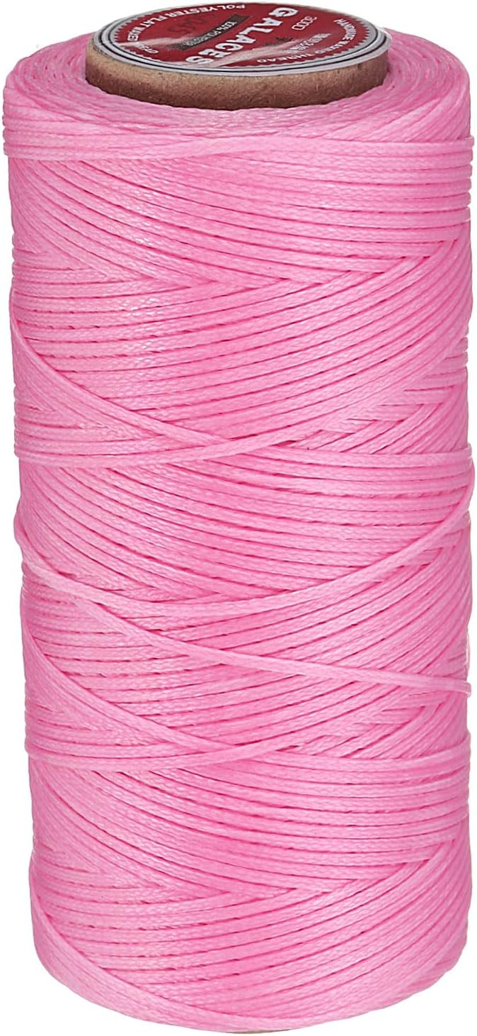 uxcell Flat Leather Sewing Waxed Thread, 140m / 153 Yards Polyester Wax String by uxcell