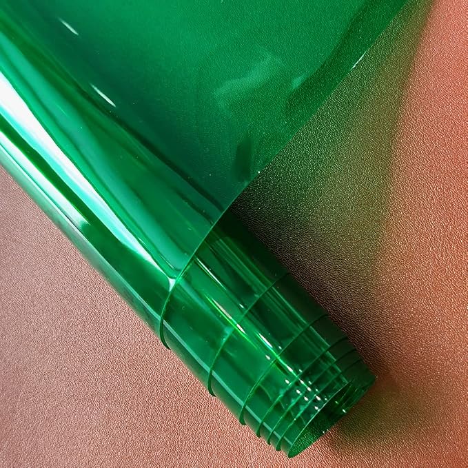 HYANG ForestGreen Transparent PVC Super Clear Holographic Vinyl Faux Leather - Image 3