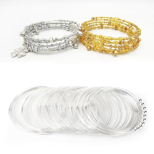 200 Loops Memory Steel Wire for Jewelry Making Supplies, 0.6mm Bangle Bracelet - Image 6